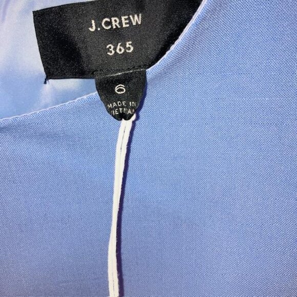 NWT J.Crew 365 Resume Sheath Periwinkle Blue Italian Stretch Wool Dress Sz 6 - Picture 6 of 11
